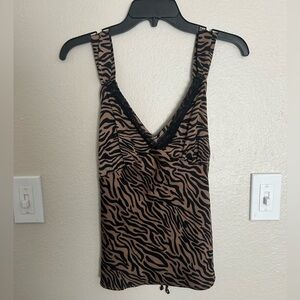 Brown Zebra Camisole Size S